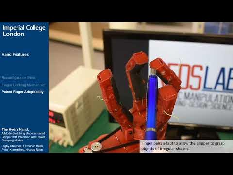 ImperialREDSLab's tweet card. The Hydra Hand: A Mode-Switching Underactuated Gripper with Precision...