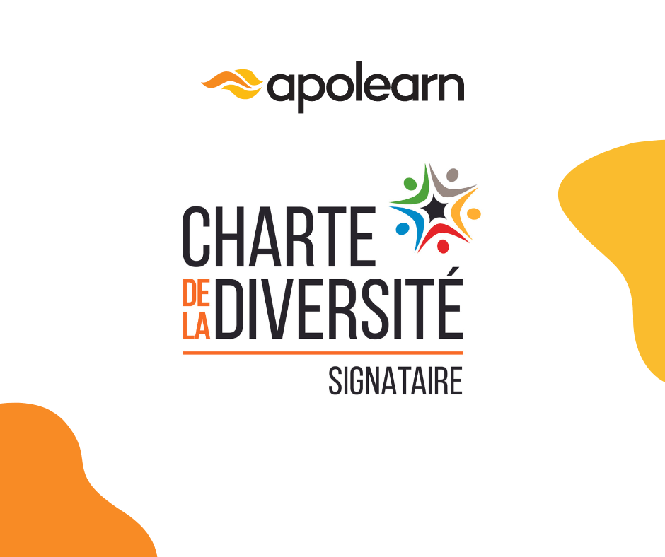 apolearn's tweet card. La diversité au cœur de l'innovation chez Apolearn. En signant la charte de la diversité, nous nous engageons à promouvoir un environnement inclusif et respectueux pour tous.