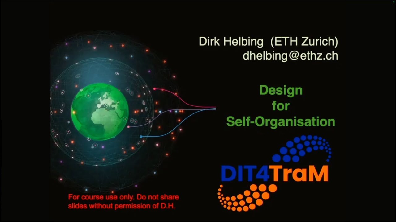 DirkHelbing's tweet card. Design for Self-Organisation