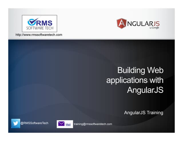 RMSSoftwareTech's tweet card. Angular JS Training Agenda