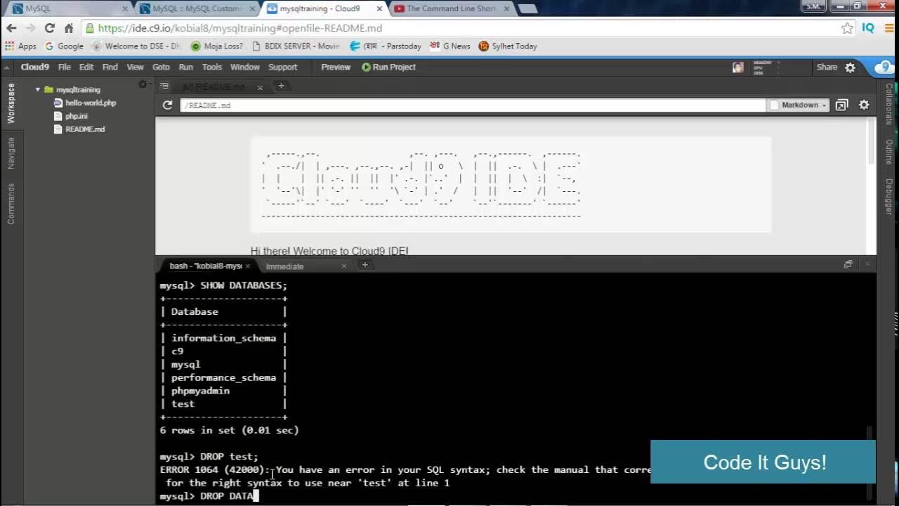 codeitguys's tweet card. The Comprehensive MySQL Course Part 1 | Advanced MySQL Tutorial