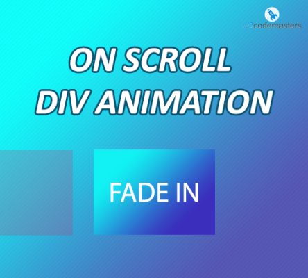w3codemasters's tweet card. Animate On Scroll (AOS) library allows you to animate elements as you scroll down, and up.If you scroll back to top, elements will animate to it’s previous state and are ready to animate again if you...