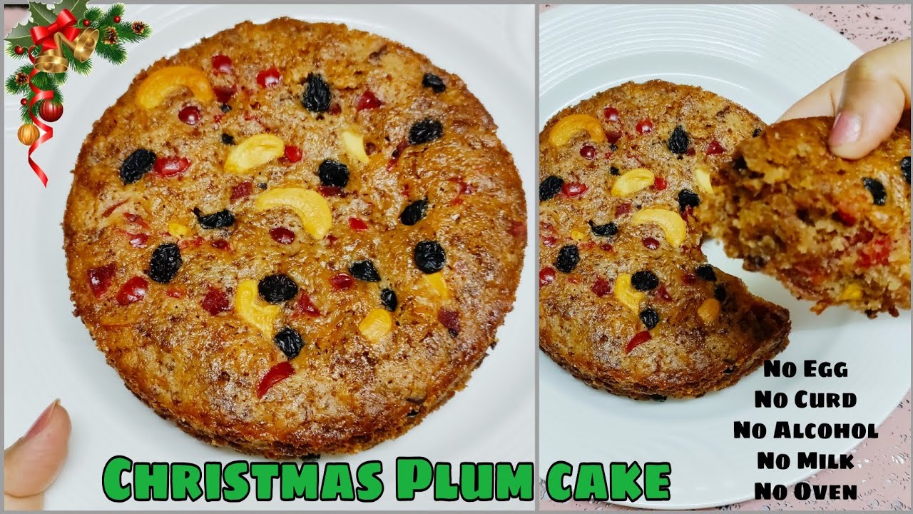 Alakanandaswain's tweet card. Plum Cake without oven |Christmas Special Fruit Cake |Eggless...