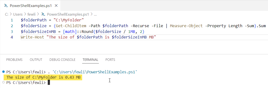 PowerShellFAQs's tweet card. Keep reading to know everything about how to Get Size of Folder in PowerShell and Get folder size in GB in PowerShell.