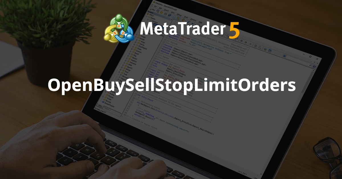 mql5ru's tweet card. Скрипт для размещения двух Buy Stop Limit и Sell Stop Limit ордеров на одинаковом расстоянии.