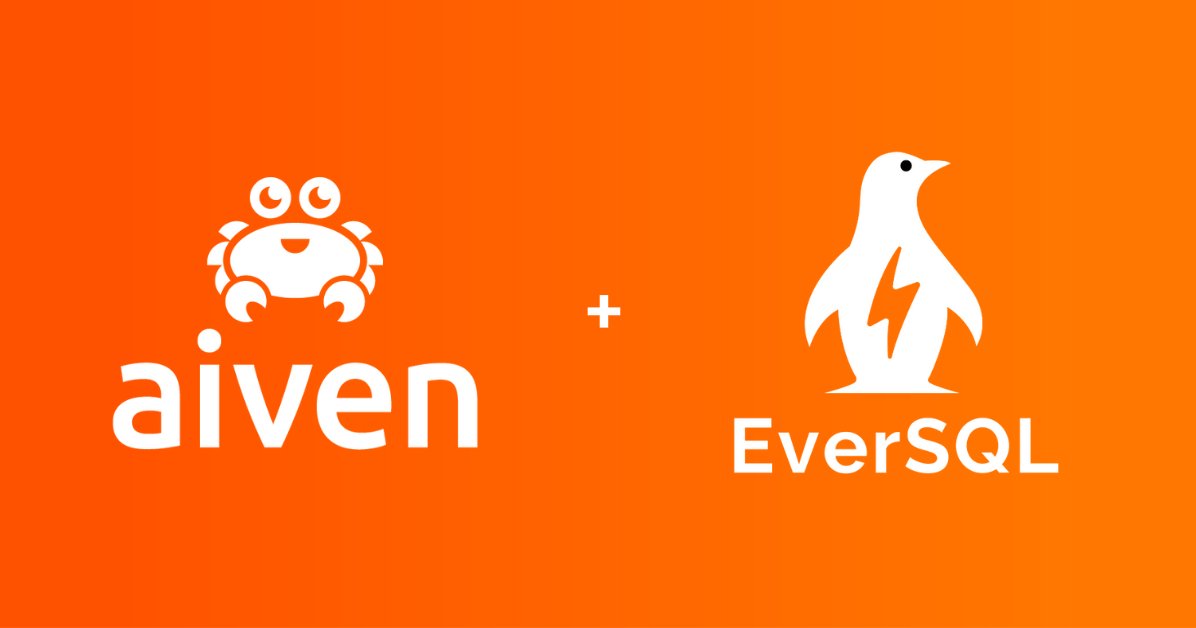 Aiven9390139461's tweet card. Integration of EverSQL’s AI-powered engine into the Aiven open source data platform will deliver new performance and cost optimization capabilities to customers