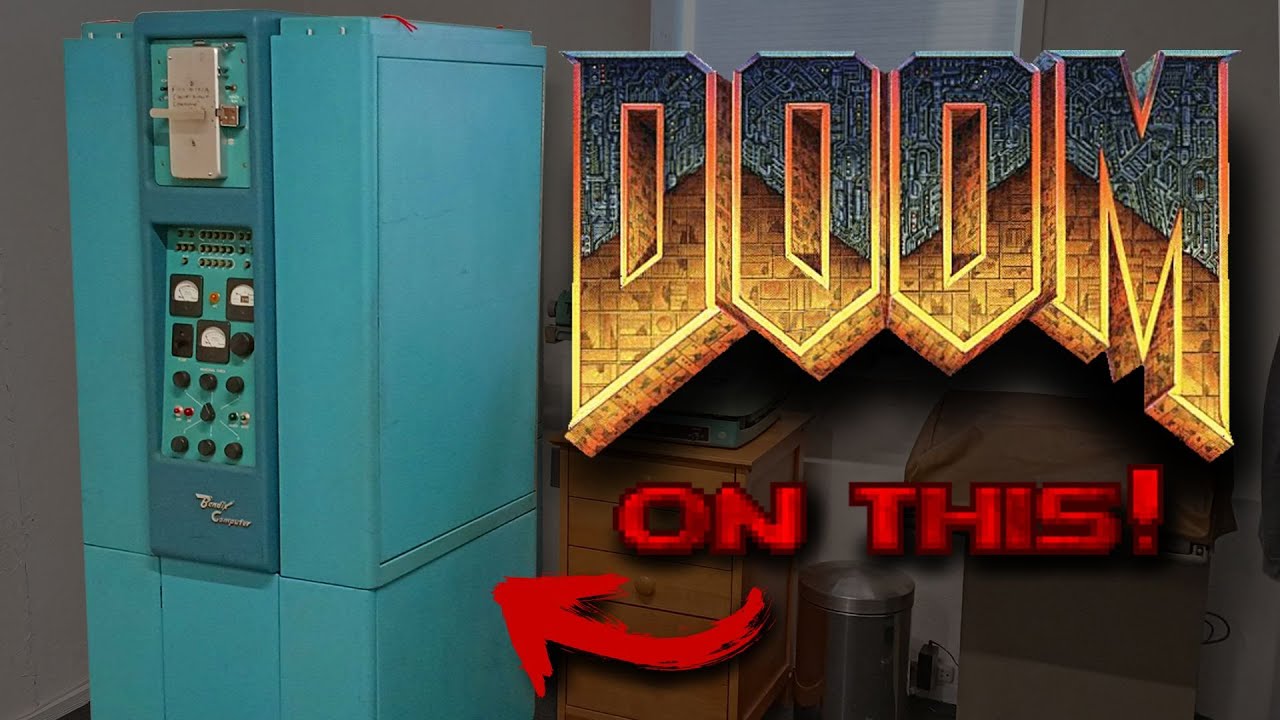 silent_hacker1's tweet card. Doom on the Oldest Digital Computer in America!