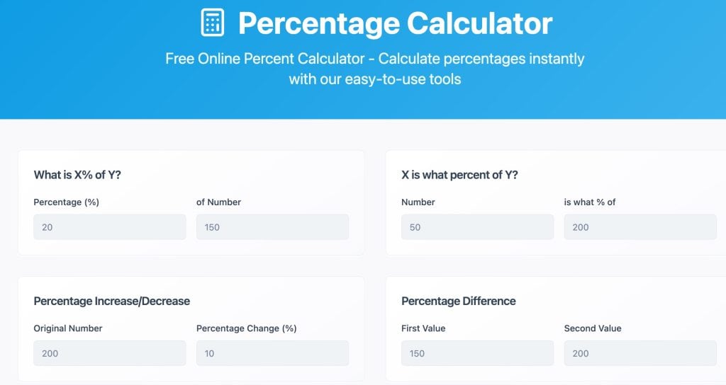 pythonguides's tweet card. Use our free online percent calculator to calculate percentages instantly. Quickly find percentages, percentage changes, or values with an easy and accurate tool.