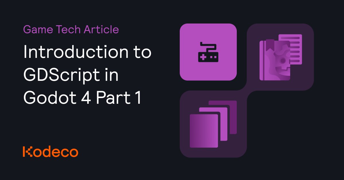 objctutorials's tweet card. Get started learning GDScript in this two-part tutorial. You’ll learn about the built-in script editor, using variables and player input.