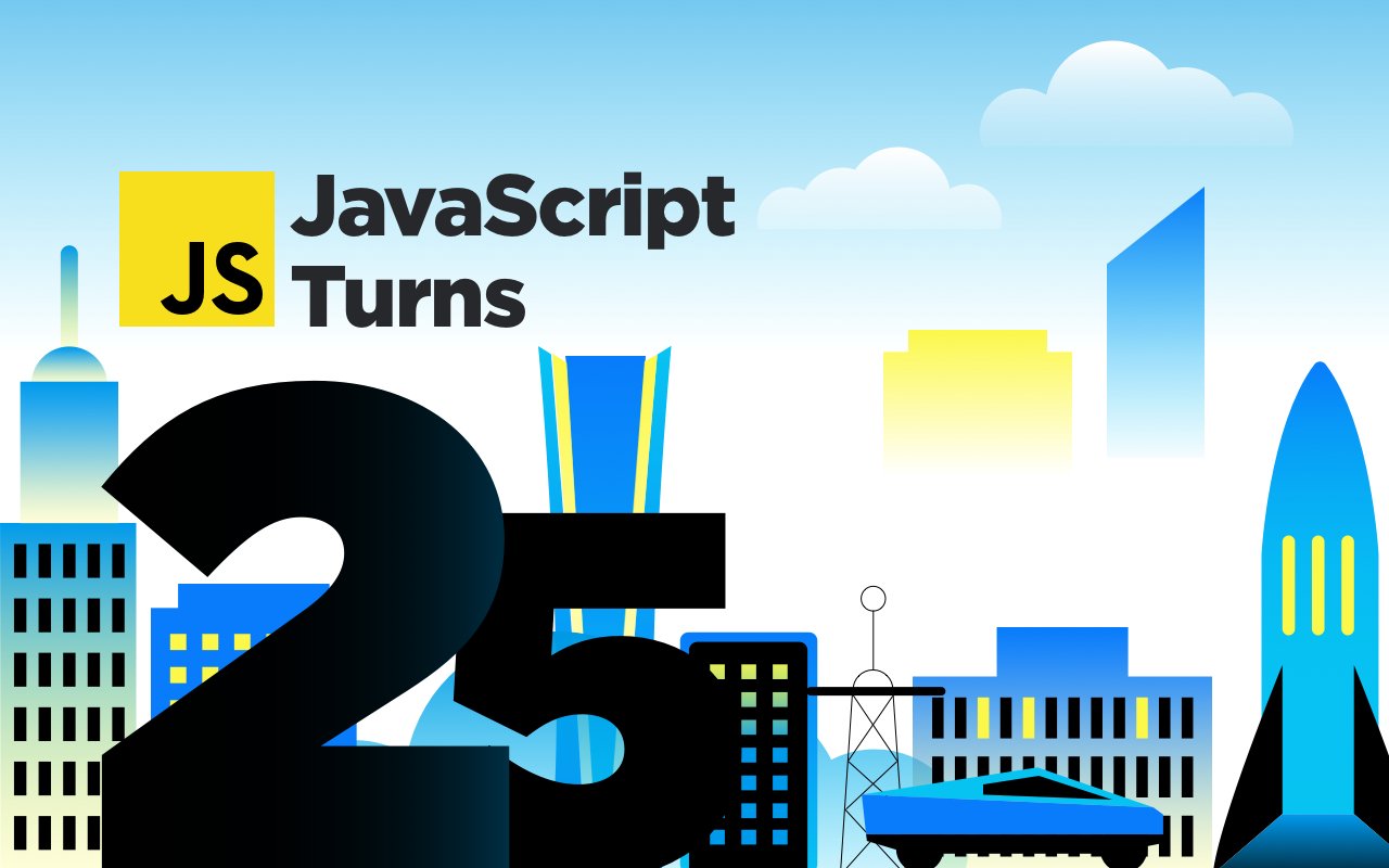 WebStormIDE's tweet card. Celebrate JavaScript’s 25th anniversary with JetBrains! Follow the timeline of the pivotal moments throughout JavaScript’s history.