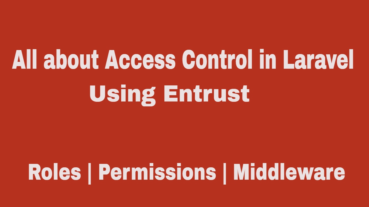 webdevmatics's tweet card. ACL based on Roles|Permissions with Middleware in Laravel using...
