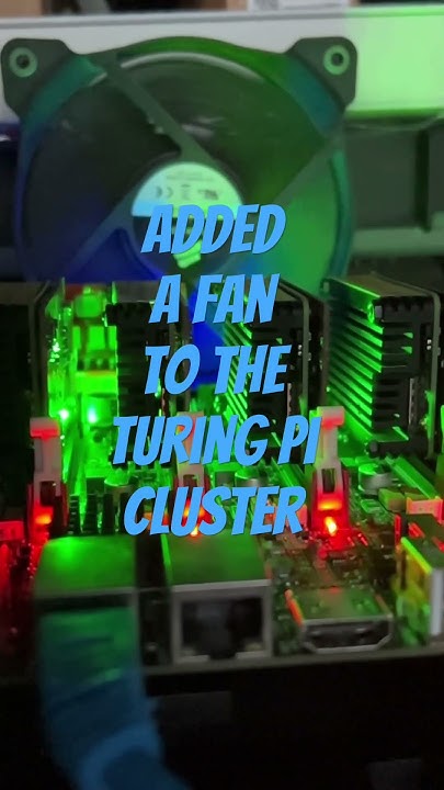 einsteinagogo's tweet card. Added a Corsair fan to the Turing Pi CM4 Pi cluster #computemodule...
