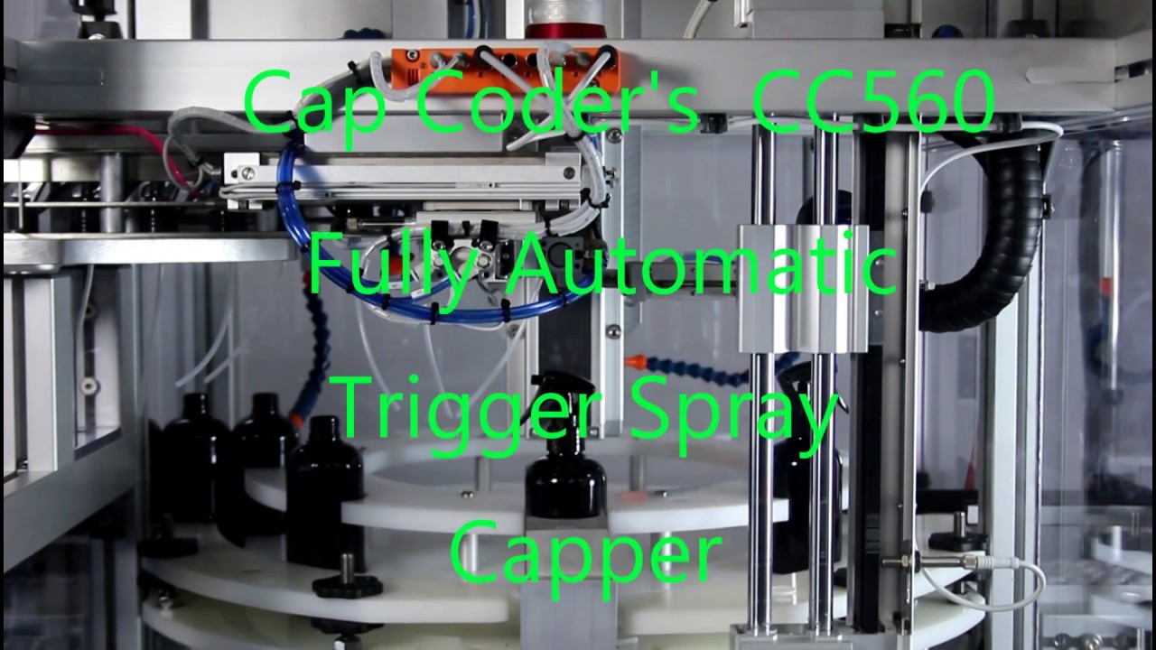 CapCoderLtd's tweet card. CC560 Automatic Trigger Spray Capping Machine by Cap Coder Ltd