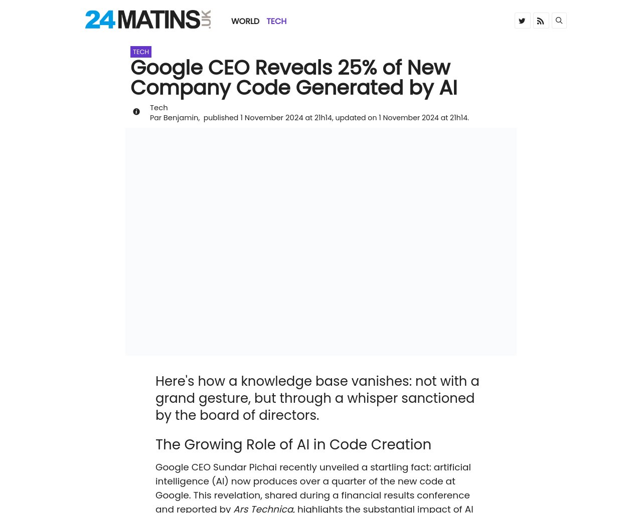 managetech_inc's tweet card. 人類の知識ベースが消失する過程は、大々的な仕草ではなく、取締役会によって承認された囁きによって行われる。 Go
