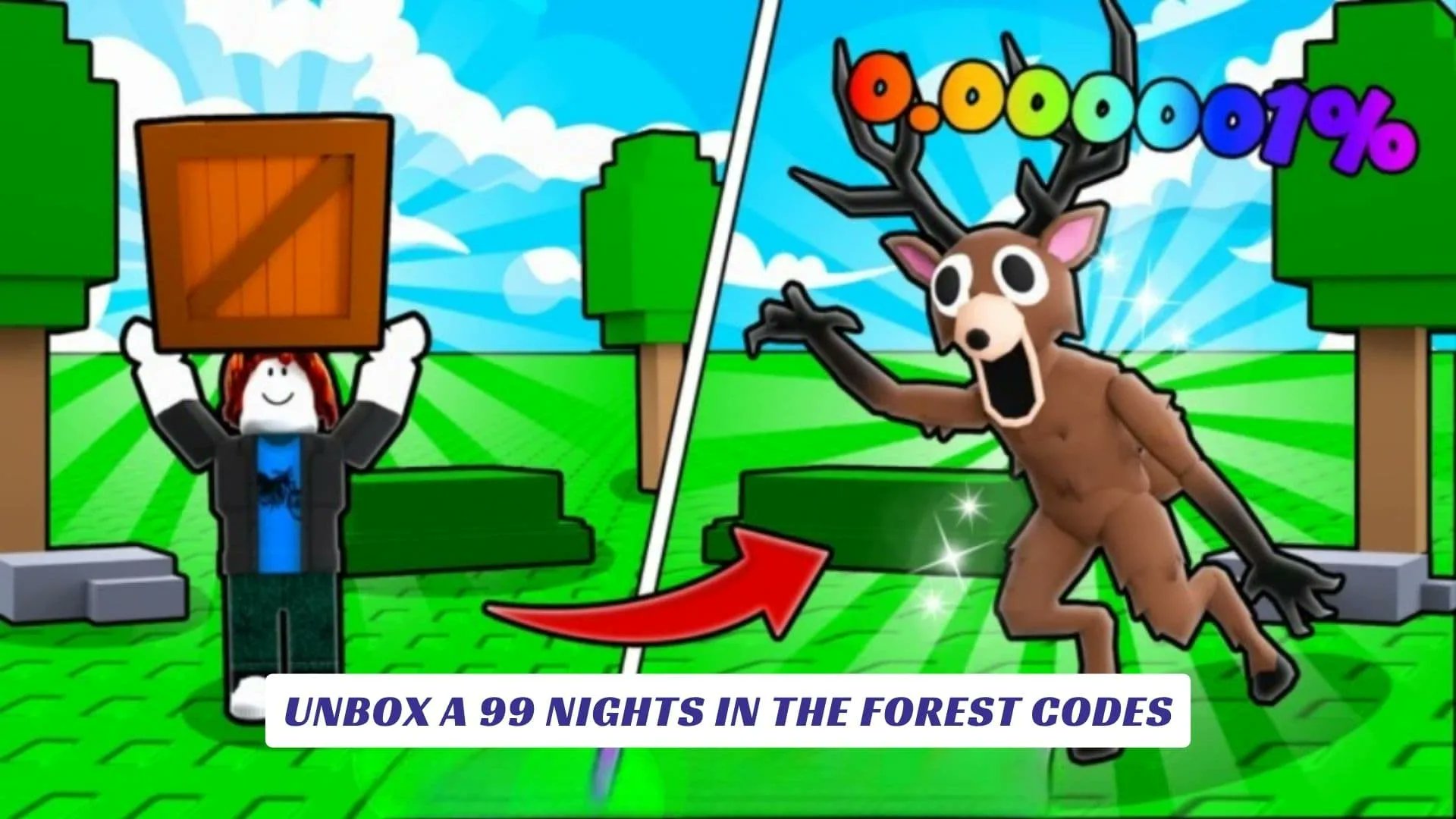 lawodcom's tweet card. Get ready for an immersive survival horror experience with Unbox a 99 Nights in the Forest, a captivating Roblox game where players face the challenge of