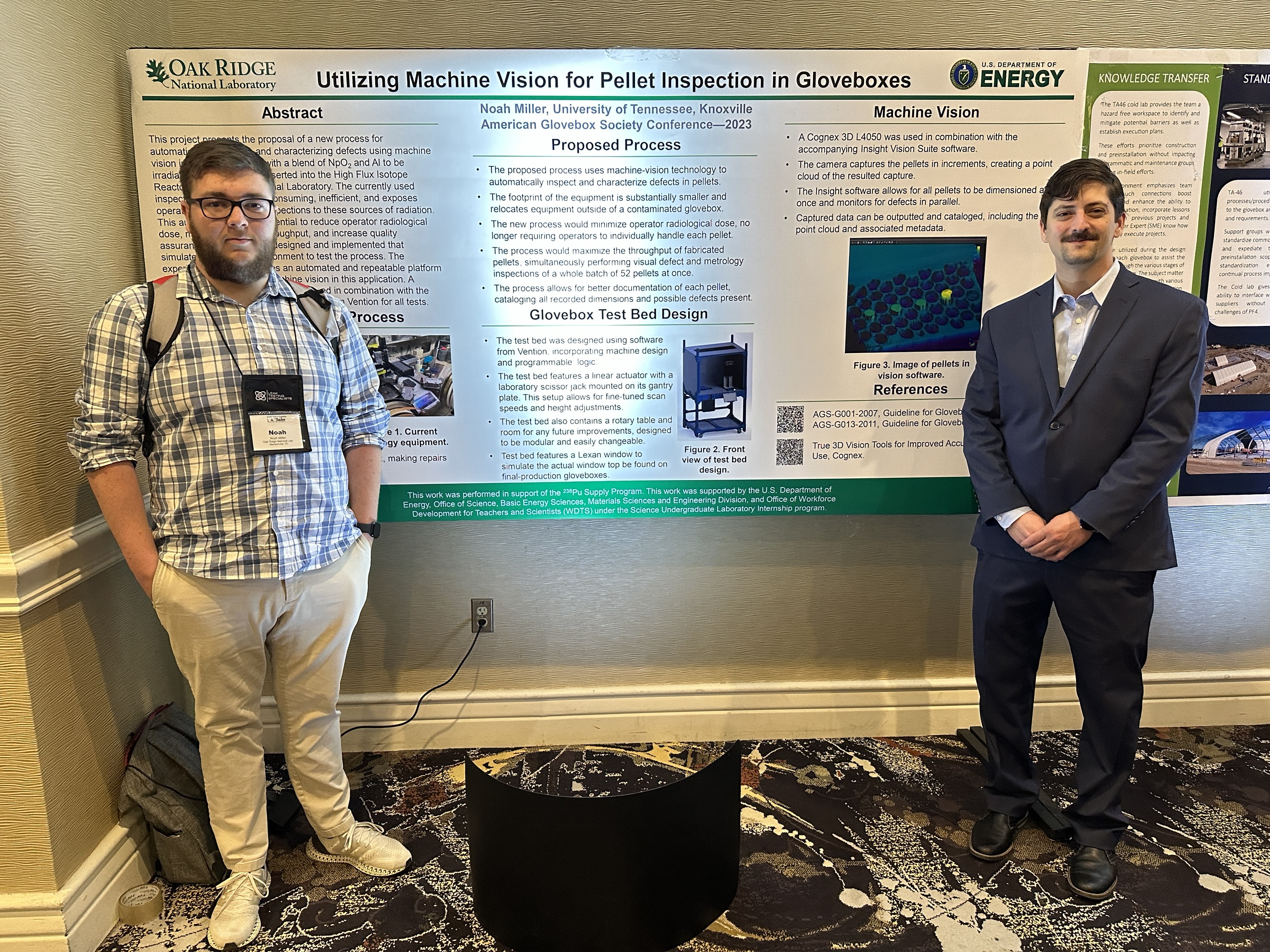 ORNLIsotopes's tweet card. Noah Miller: Intern working to make pellet inspection for Pu-238 Supply Program faster, safer | ORNL