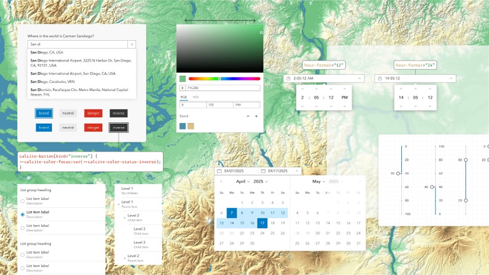 CodeTheMap's tweet card. Calcite est le design system d'Esri, qui vous permet de développer facilement des applications belles, intuitives et coh...