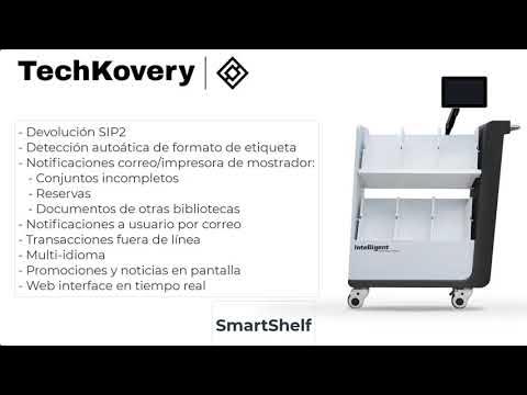 TechkoveryB's tweet card. Estantería inteligente de devolución