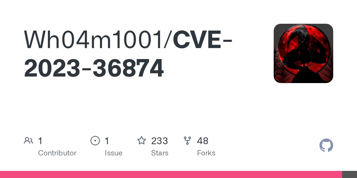 filip_dragovic's tweet card. Contribute to Wh04m1001/CVE-2023-36874 development by creating an account on GitHub.