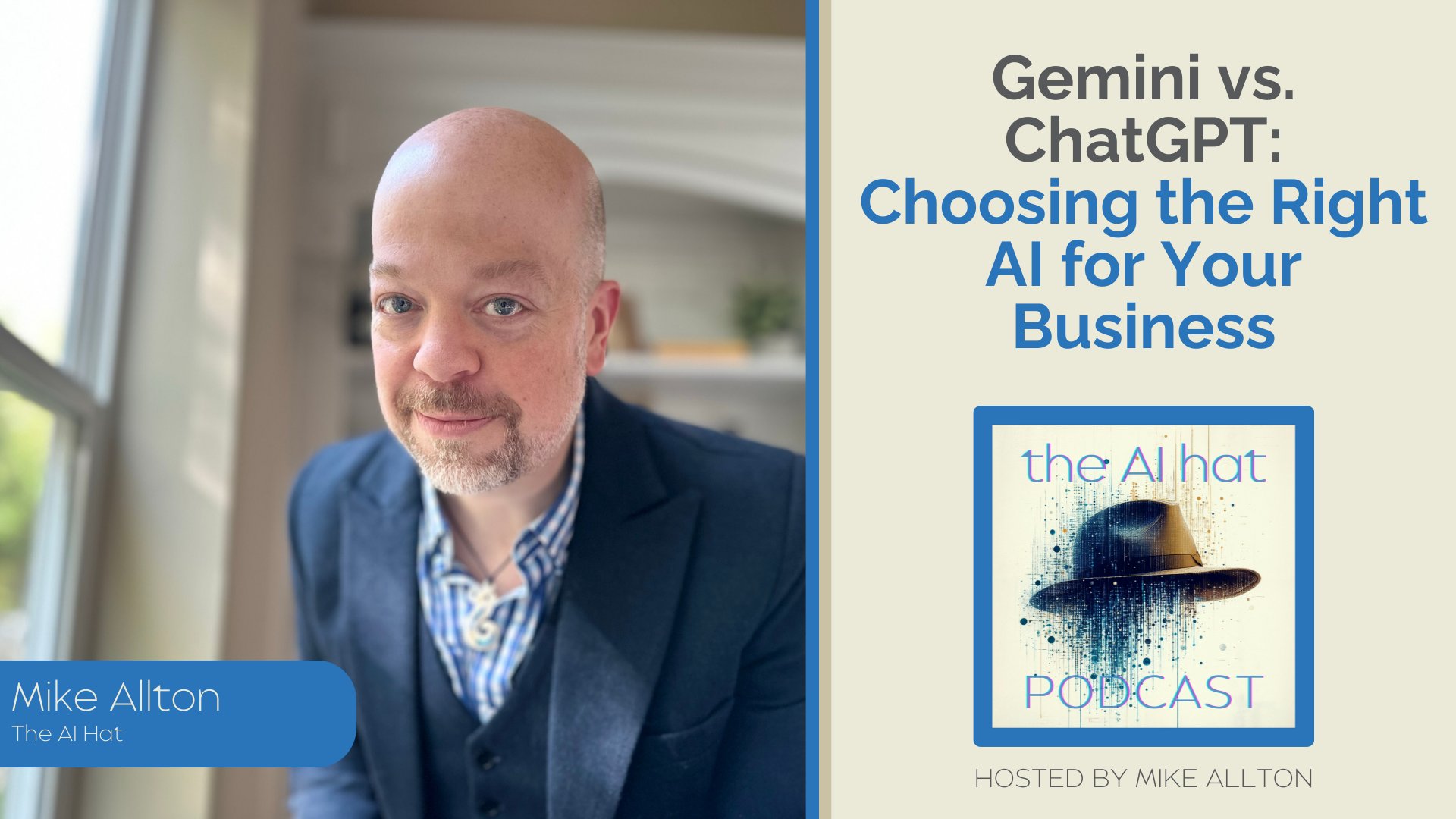 mike_allton's tweet card. Gemini or ChatGPT? Which should you use? In this episode of The AI Hat Podcast, Mike Allton will help you choose.