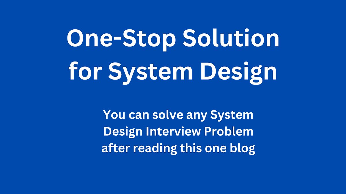 sunilcode's tweet card. One shot solution for any System Design Interview.