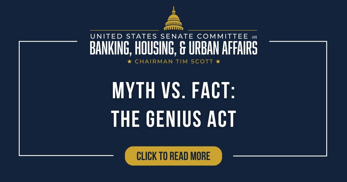 BankingGOP's tweet card. The Official website of The United States Committee on Banking, Housing, and Urban Affairs