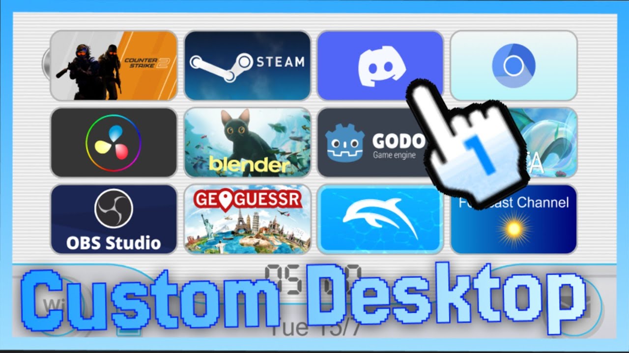 LillyKyu778's tweet card. Custom Wii Home Menu as Wallpaper - Windows 10/11 tutorial
