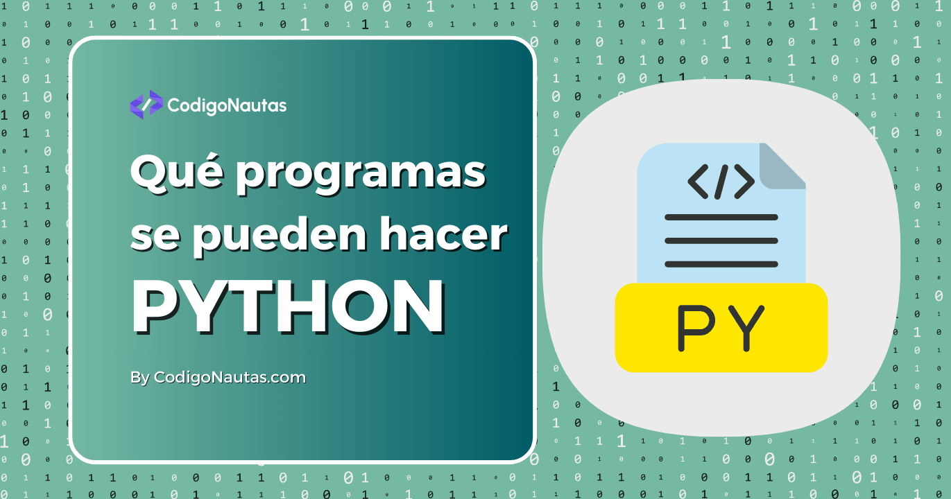CodigoNautas's tweet card. Descubre el potencial de Python: qué se puede hacer en python. Desde webs hasta IA, ¡aprende sus aplicaciones! Empieza a programar hoy.