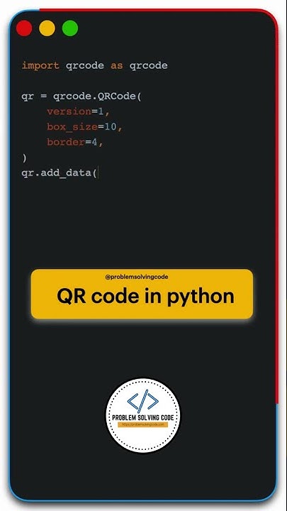 ProblemSolvCode's tweet card. This is how you can create your own QR code in python
