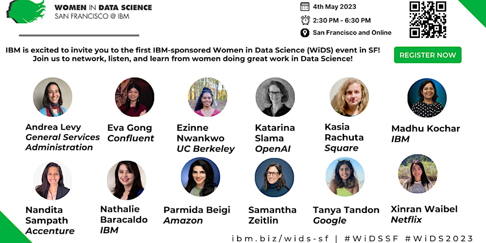 sfpythonmeetup's tweet card. We are excited to host the first, IBM-sponsored Women in Data Science (WiDS) event in San Francisco!