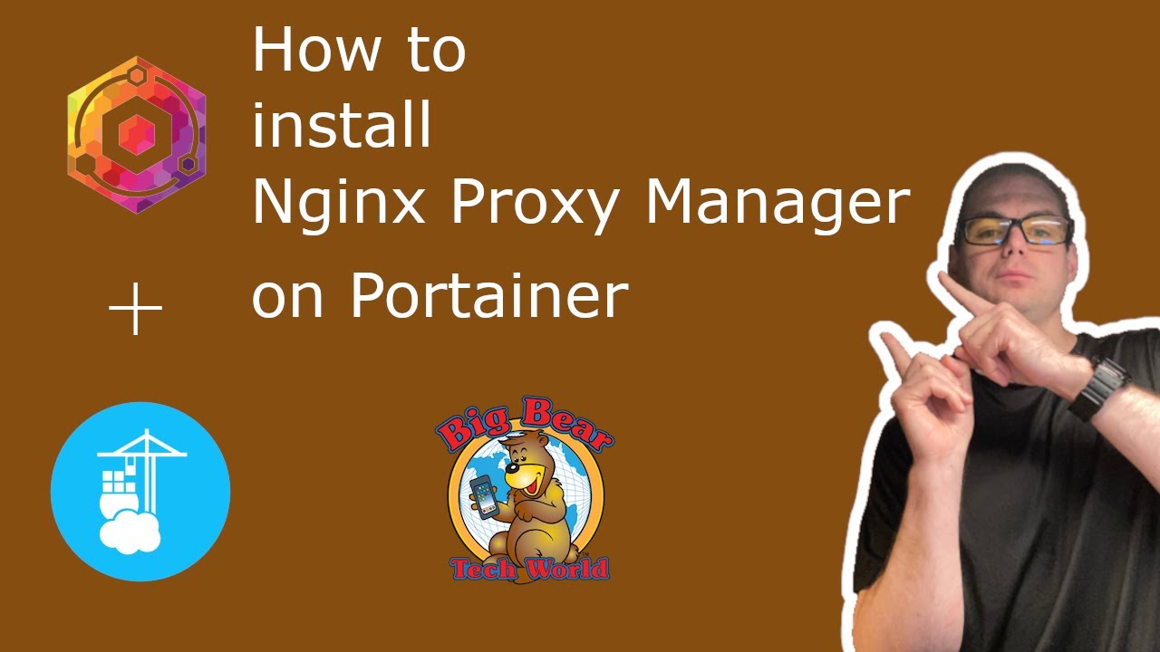 bigbeartech's tweet card. How to install Nginx Proxy Manager on Portainer/Docker Compose