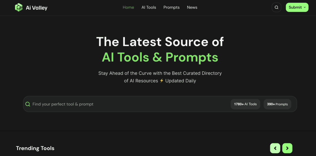LibraryTDNet's tweet card. AI Valley curates the most useful AI Tools and Prompts Daily. Explore 1,700+ AI Tools, 400+ Prompts curated by AI Experts.