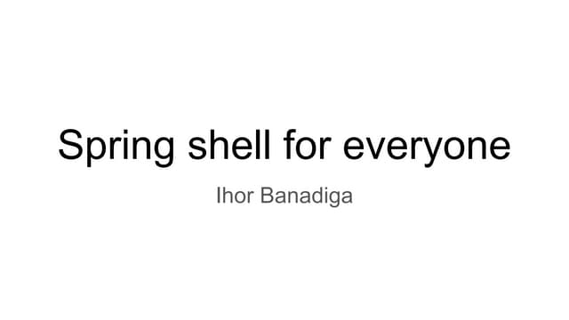 banadiga's tweet card. Spring shell for everyone