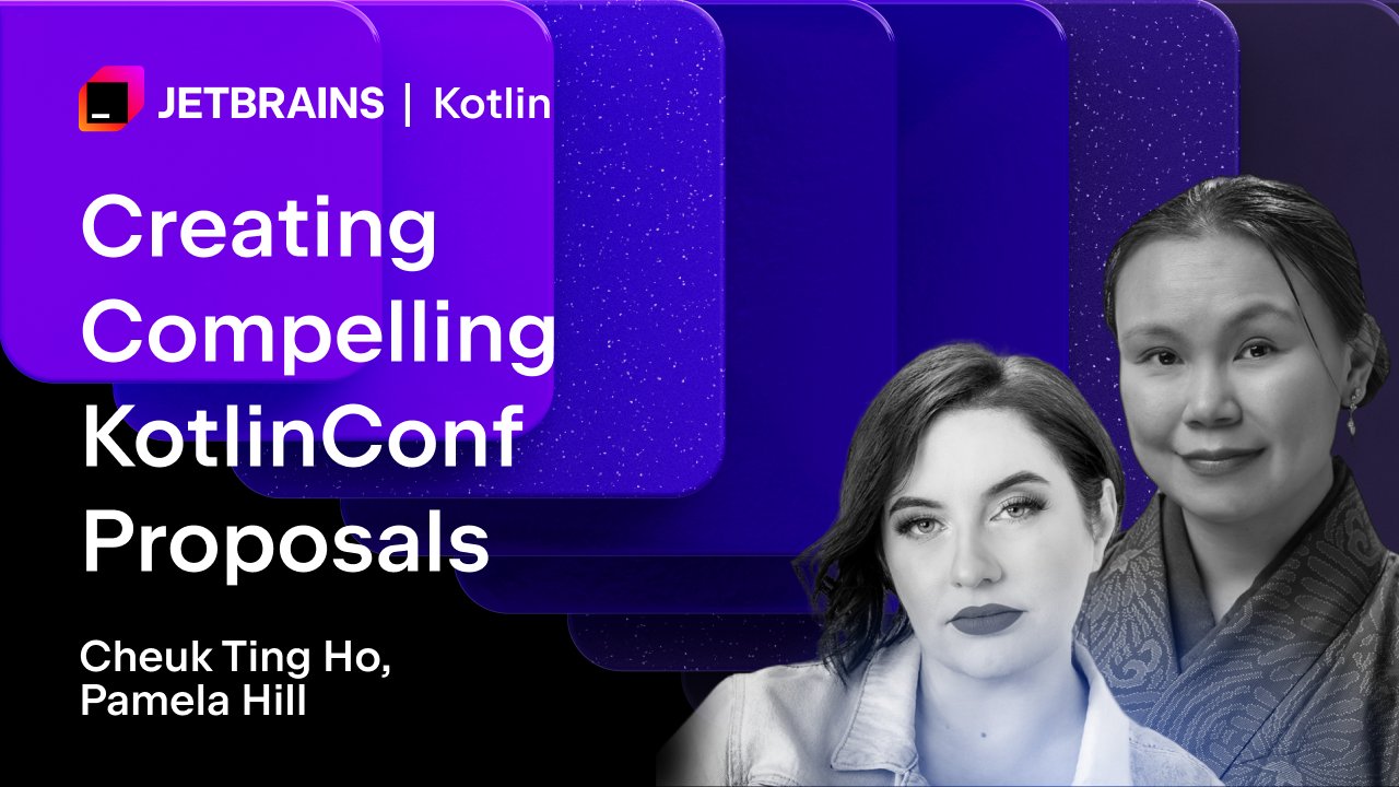 kotlinconf's tweet card. Your Voice Belongs Here: Creating Compelling KotlinConf Proposals - A CFP Webinar for Underrepres...