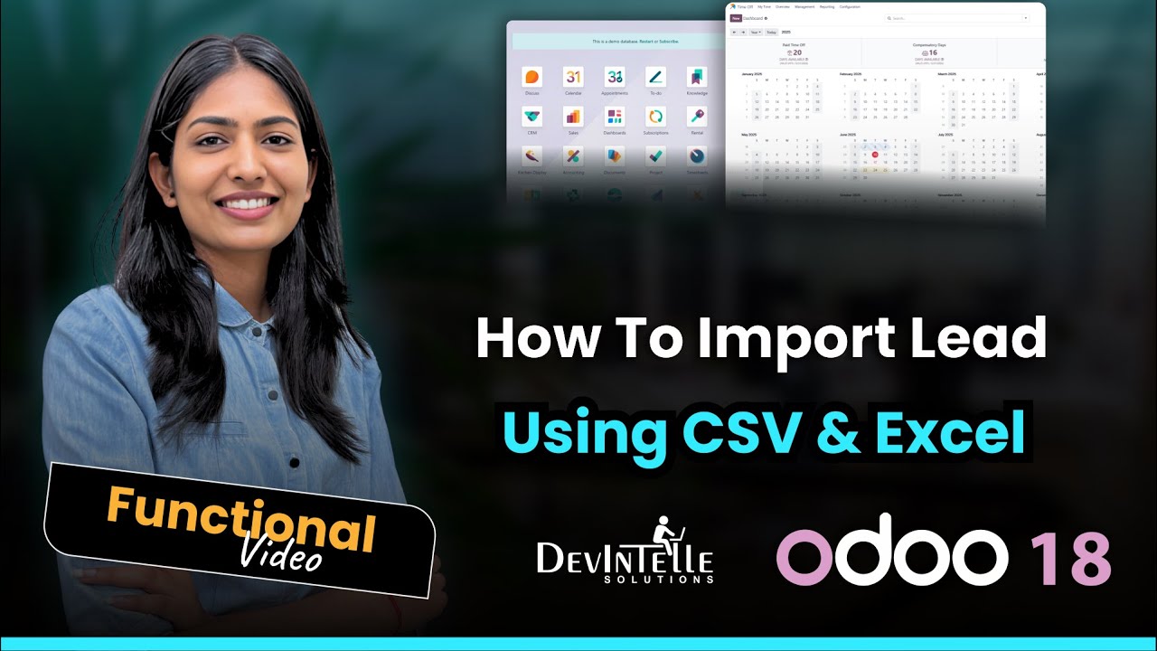 devintelle's tweet card. How To Import Lead Using CSV & Excel In Odoo