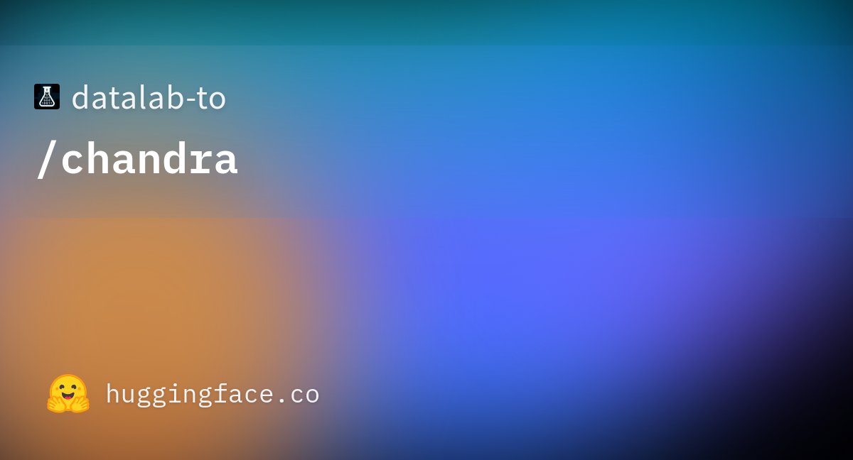 Presidentlin's tweet card. datalab-to/chandra · Hugging Face