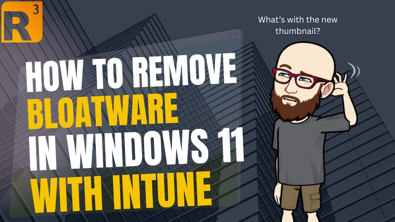 getrubix's tweet card. How to remove Windows 11 bloatware with Intune