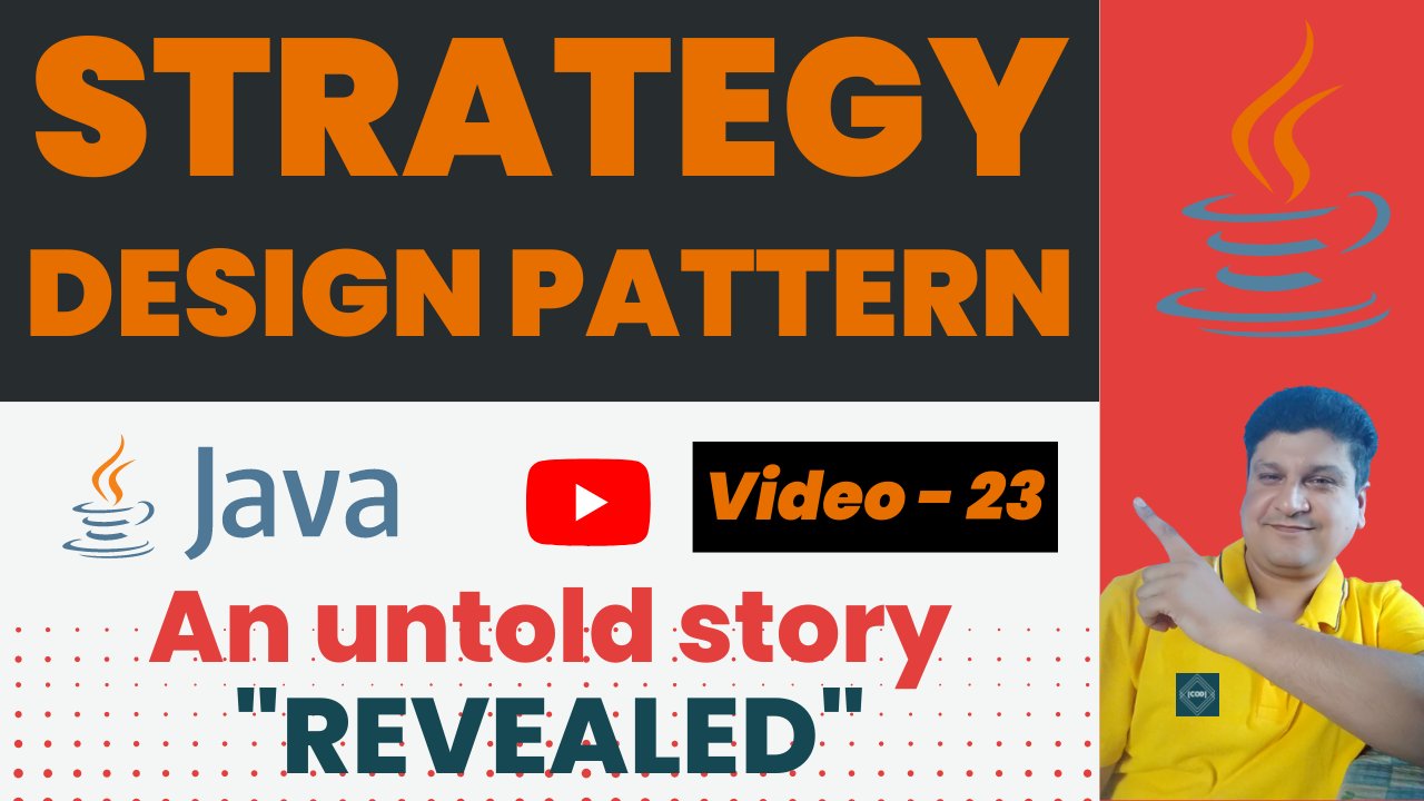 codeonedigest's tweet card. Strategy is a behavioral design pattern that lets you define a family of algorithms, put each of them into a separate class, and make their objects interchangeable. Strategy pattern (also known as...