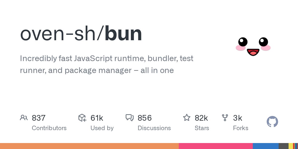 GitHubGPT's tweet card. Incredibly fast JavaScript runtime, bundler, test runner, and package manager – all in one - oven-sh/bun