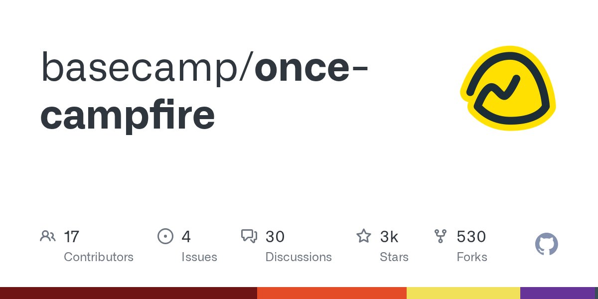dhh's tweet card. Contribute to basecamp/once-campfire development by creating an account on GitHub.