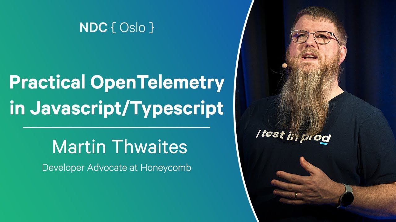 ccsunnyweb's tweet card. Practical OpenTelemetry in Javascript/Typescript - Martin Thwaites -...