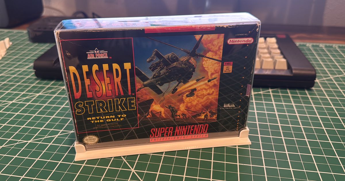BlueShell3D's tweet card. SNES box with dustbox stand by BlueShell3D | Download free STL model | Printables.com