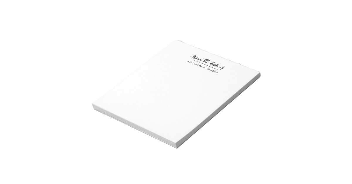 PaperRelish's tweet card. From the desk of script name notepad. Great for the little reminders and to dos for home, school or office.