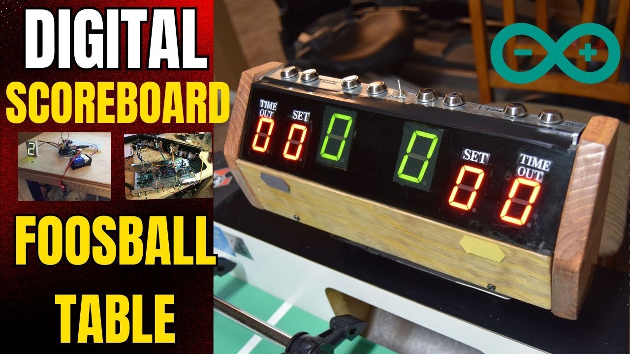 Visuino's tweet card. Creating Arduino foosball LED digital Scoreboard for Tornado tourna...