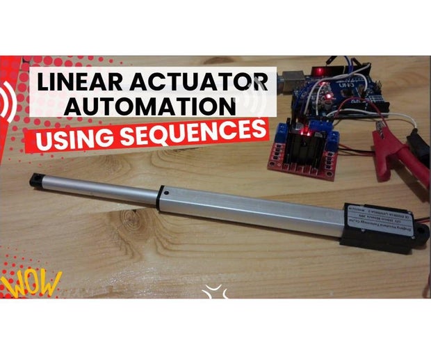 Visuino's tweet card. How to Automate Linear Actuator Using Arduino & Visual Programming: In this step-by-step tutorial, you’ll discover how to create sequences that control your actuator with precise timing (in millise...