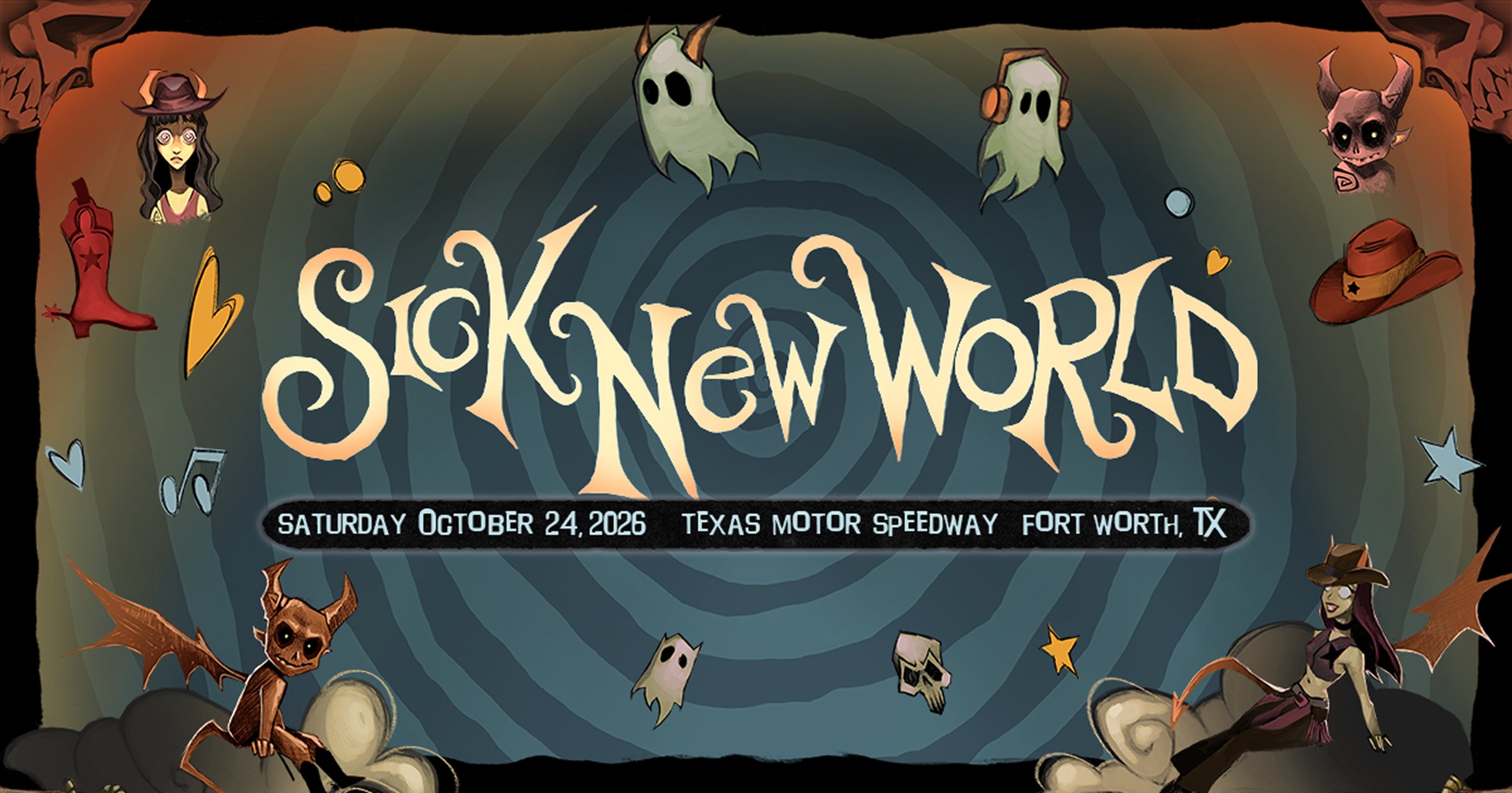 marilynmanson's tweet card. Sick New World Festival will be presented at Texas Motor Speedway, in Fort Worth, TX on October 24, 2026. See the lineup, schedule, FAQs, and more.