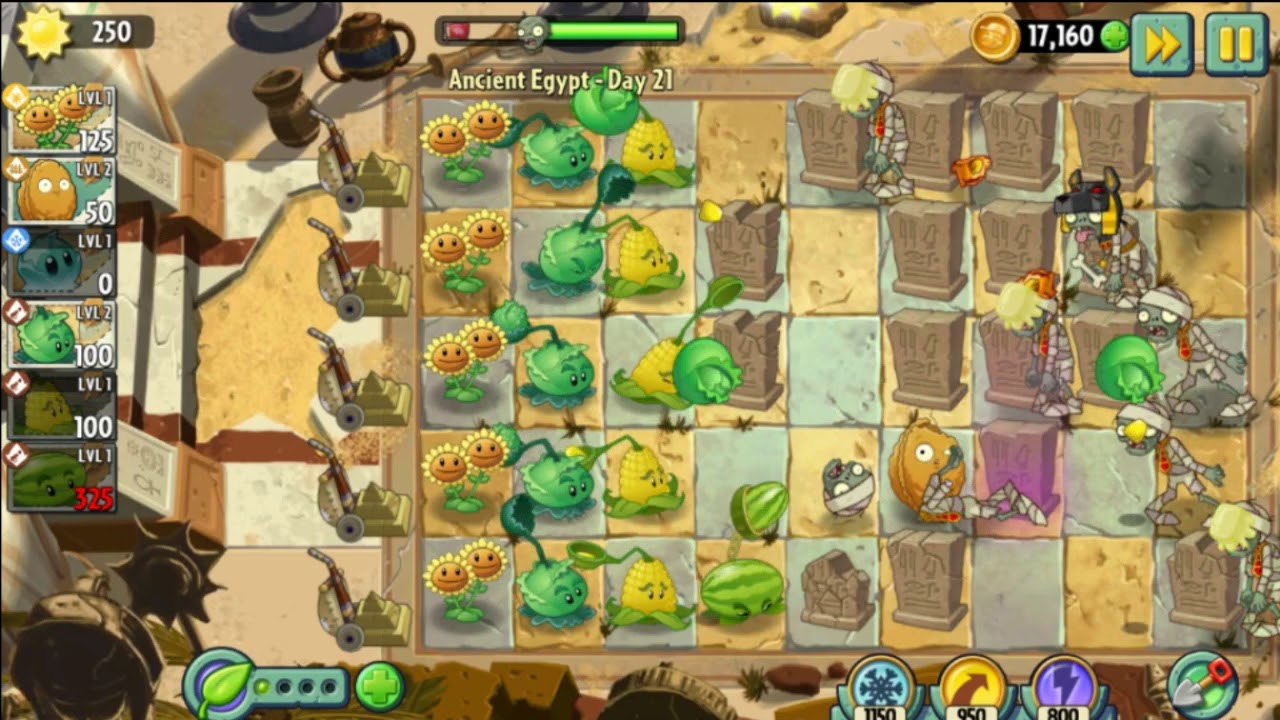 gamingtutorial5's tweet card. Plants vs Zombies 2 Ancient Egypt Day 21