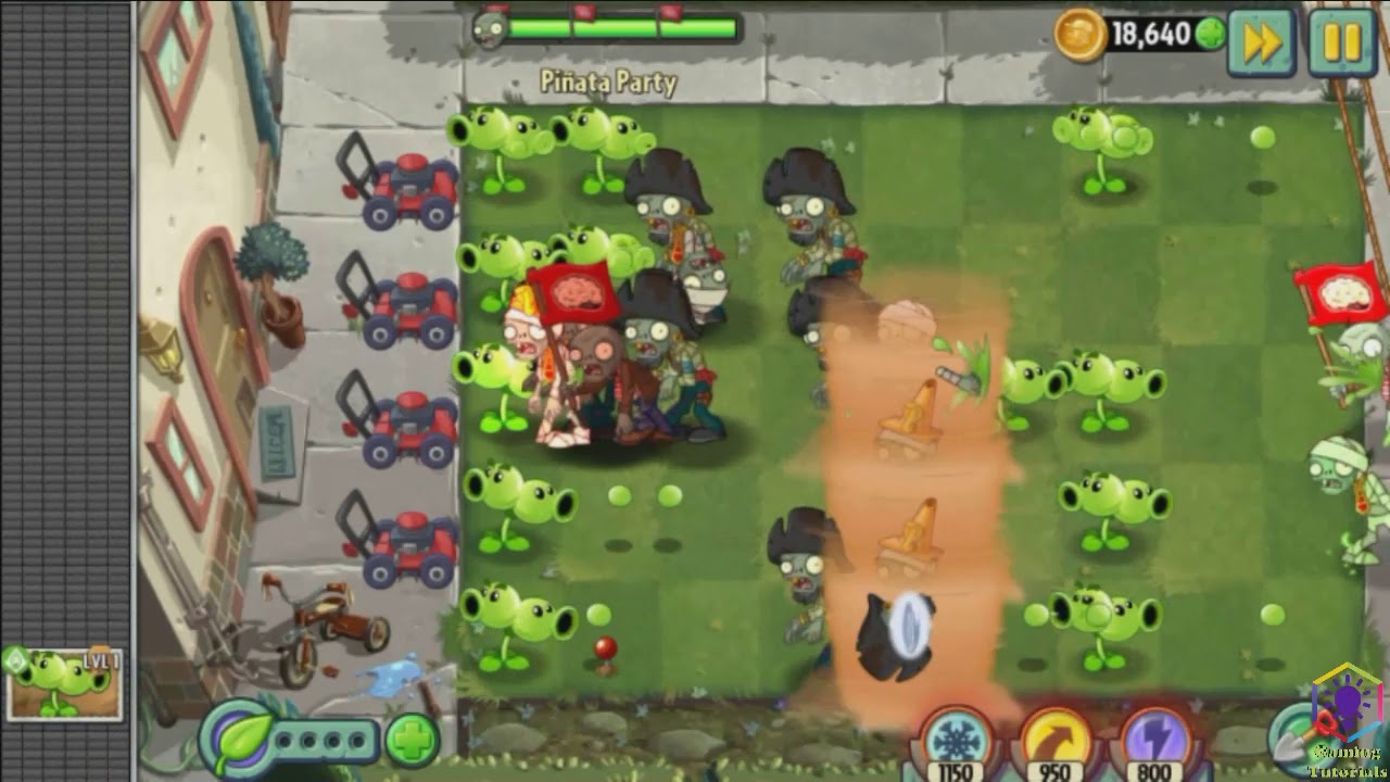 gamingtutorial5's tweet card. Plants vs Zombies 2 - Pinata Party