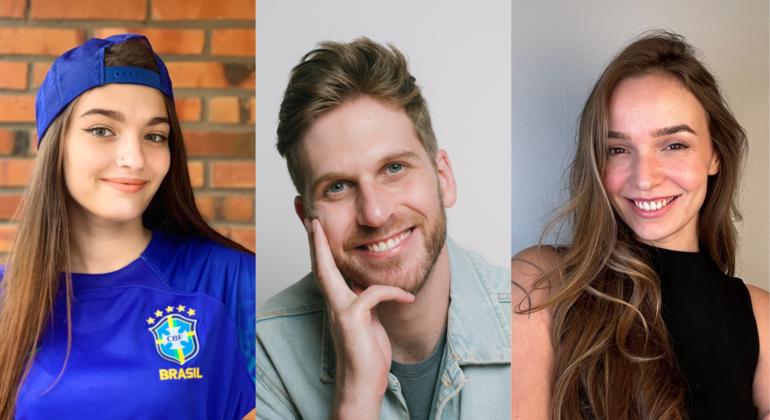 LangSvcs's tweet card. Francês Paul Cabannes, americana Bridget Fancy e russa Ekaterina Puchkova, ou Katiusha, produzem conteúdos, em português, para 4 milhões de seguidores nas redes sociais; para eles, falar o idioma é...