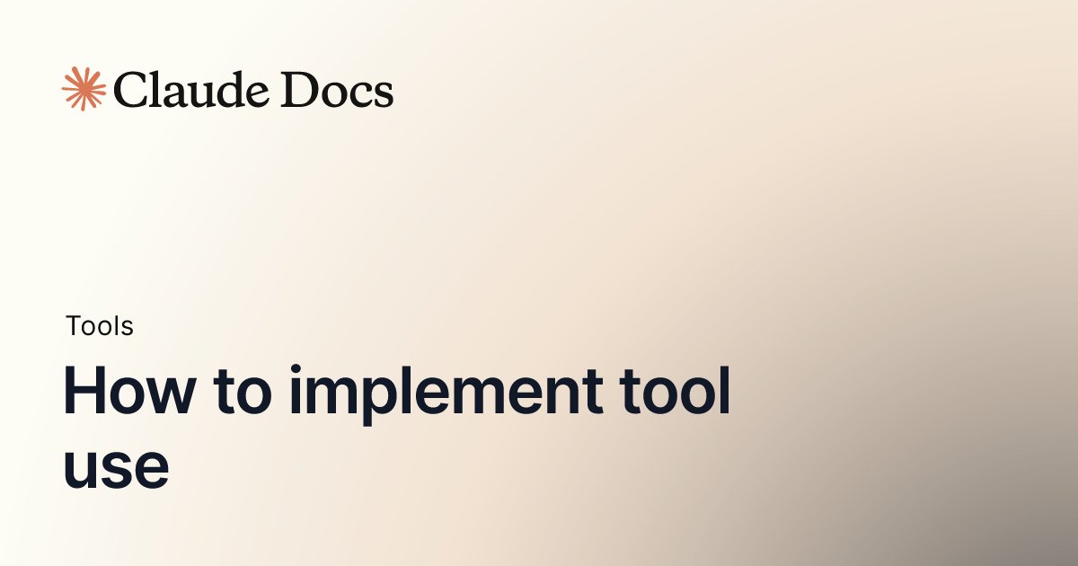 katelyn_lesse's tweet card. How to implement tool use - Claude Docs